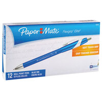 Paper Mate 85581 FlexGrip Elite Blue Ink with Blue Barrel 1mm Retractable Ballpoint Pen - 12/Pack