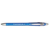Paper Mate 85581 FlexGrip Elite Blue Ink with Blue Barrel 1mm Retractable Ballpoint Pen - 12/Pack