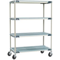 Metro MetroMax i Open Grid Shelf Cart with Rubber Casters