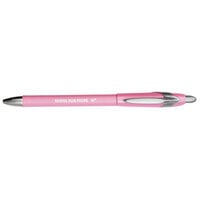 Paper Mate 70672 FlexGrip Elite Black Ink with Pink Barrel 1mm Pink Ribbon Retractable Ballpoint Pen - 12/Pack