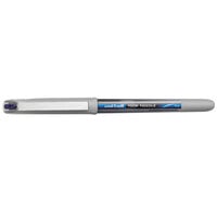 Uni-Ball 1734904 Vision Blue Ink with Silver Barrel 0.7mm Roller Ball Stick Pen - 12/Pack