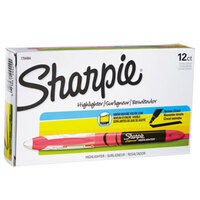 Sharpie 1754464 Accent Liquid Fluorescent Pink Chisel Tip Pen Style Highlighter - 12/Pack