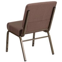 Flash Furniture FD-CH0221-4-GV-BNDOT-GG Hercules Series Brown Dot 21 inch Church Chair with Gold Vein Frame