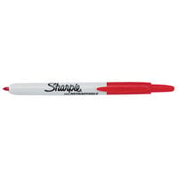 Sharpie 32702 Red Fine Point Retractable Permanent Marker - 12/Pack