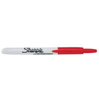 Sharpie 32702 Red Fine Point Retractable Permanent Marker - 12/Pack