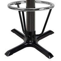 Lancaster Table & Seating 22 inch x 22 inch Black 3 inch Bar Height Column Cast Iron Table Base with 16 inch Foot Ring