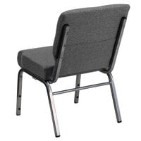 Flash Furniture XU-CH0221-GY-SV-GG Hercules Series Gray 21 inch Church Chair with Silver Vein Frame