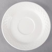 Villeroy & Boch 16-2238-1280 Bella 5 7/8 inch White Porcelain Saucer - 6/Case