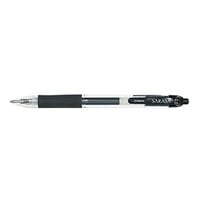 Zebra 46710 Sarasa Black Ink with Transparent Black Barrel 0.5mm Retractable Roller Ball Gel Pen - 12/Pack