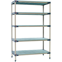Metro 5X337G4 MetroMax 4 Grid 5-Shelf Stationary Shelving Unit - 18" x 36" x 74"