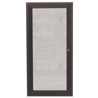 Aarco Enclosed Hinged Locking 1 Door Bronze Anodized Outdoor Bulletin Board Cabinet