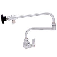 Fisher 4731 Wall Mounted Pot Filler with 24 inch Double-Jointed Control Spout, 5 GPM Aerator, and Lever Handle