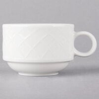 Villeroy & Boch 16-2238-1451 Bella 3.5 oz. White Porcelain Stackable Cup - 6/Case