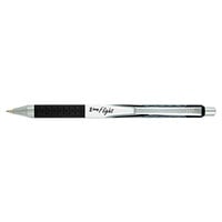 Zebra 21910 Z-Grip Flight Black Ink with White Barrel 1.2mm Retractable Ballpoint Pen - 12/Pack