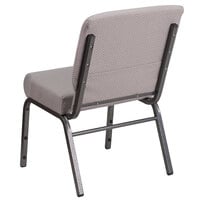 Flash Furniture FD-CH0221-4-SV-GYDOT-GG Hercules Series Gray Dot 21 inch Church Chair with Silver Vein Frame