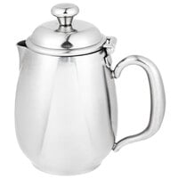 Vollrath 46598 Orion 12 oz. Mirror-Finished Stainless Steel Creamer with Lid