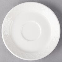 Villeroy & Boch 16-2238-1460 Bella 4 3/4 inch White Porcelain Saucer - 6/Case