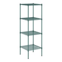 Regency 24" x 24" NSF Green Epoxy 4-Shelf Kit with 74" Posts