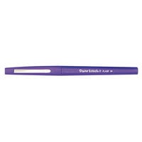 Paper Mate 8450152 Point Guard Flair Purple Ink with Purple Barrel 0.7mm Porous Point Stick Pen - 12/Pack