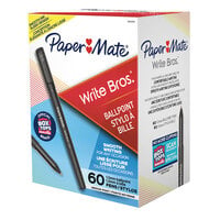Paper Mate 4621401C Write Bros Black Ink with Black Barrel 1mm Ballpoint Stick Pen   - 60/Pack