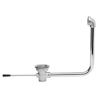 Fisher 24783 Lever Handle Waste Valve with 3 1/2 inch Sink Opening, 1 1/2 inch Drain Opening, Basket Strainer, and Overflow Pipe