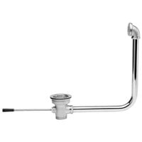 Fisher 24813 Lever Handle Waste Valve with 3 1/2 inch Sink Opening, 2 inch Drain Opening, Basket Strainer, and Overflow Pipe