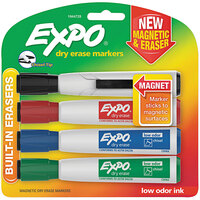 Expo 1944728 Assorted 4-Color Chisel Tip Magnetic Dry Erase Marker Set