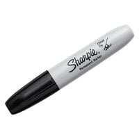 Sharpie 38264PP Black Chisel Tip Permanent Marker - 4/Pack