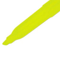 Sharpie 27025 Accent Fluorescent Yellow Chisel Tip Pocket Style Highlighter - 12/Pack