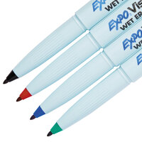 Expo 16074 Vis-a-Vis Assorted 4-Color Fine Point Wet Erase Marker Set