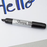 Sharpie 15001 King Size Black Chisel Tip Permanent Marker - 12/Pack