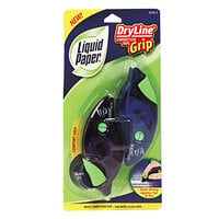Paper Mate 87813 Liquid Paper DryLine Grip 1/5 inch x 335 inch Correction Tape - 2/Pack