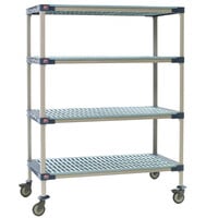 MetroMax I 5X337EGX3 5-Shelf Industrial Plastic Shelving Mobile Cart, Solid Bottom Shelf, 18 x 36 x 79.3125