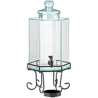Cal-Mil 1111INF 2 Gallon Glass Beverage Dispenser with Wire Base and Infusion Chamber