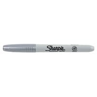 Sharpie 39100 Metallic Silver Bullet Tip Permanent Marker - 12/Pack