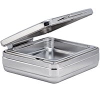 Bon Chef 20309 6 Qt. Stainless Steel Hinged Top Induction Chafer with Glass Window