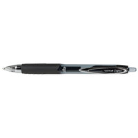 Uni-Ball 33950 Signo 207 Black Ink with Semi-Translucent Barrel 0.7mm Retractable Roller Ball Gel Pen - 12/Pack
