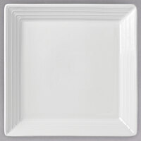 Libbey 999001136 Galileo Constellation 8 1/2" Square Lunar Bright White Porcelain Plate - 12/Case