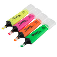 Sharpie 1912769 Clearview Assorted 4-Color Blade Tip Desk Style Highlighter