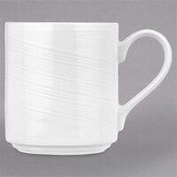 Syracuse China 987659437 Silk 12.25 oz. Royal Rideau White Stacking Porcelain Mug - 36/Case