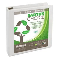 Samsill 16957 Earth's Choice White Biobased View Binder with 1 1/2 inch D Rings