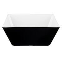 Vollrath V2220320 3.5 Qt. Black / White Large Square Melamine Bowl