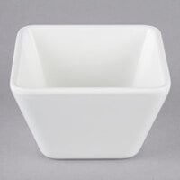 Vollrath V22200 5 oz. White Extra-Small Square Melamine Bowl