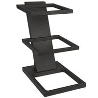 Vollrath V9047900 Cubic Black Wood 2/3 Pan Tiered Stand