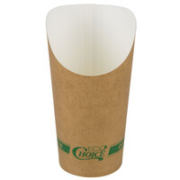 EcoChoice Large 7.5 oz. Kraft Compostable Paper Scoop Cup - 50/Pack