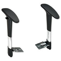 Safco 3495BL Black and Chrome Metro Series Extended-Height Adjustable T-Pad Arms