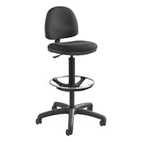 Safco 3401BL Precision Black Fabric Extended Height Swivel Stool