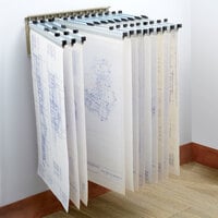 Safco 5016 Sand Sheet File Wall Rack with 12 Hanging Clamp Spaces