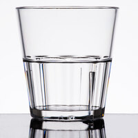 Diamond 8 oz. Clear Polycarbonate Old Fashioned Tumbler - 12/Pack