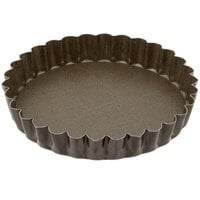 Gobel 4 1/4 inch x 3/4 inch Fluted Non-Stick Tart / Quiche Pan with Removable Bottom